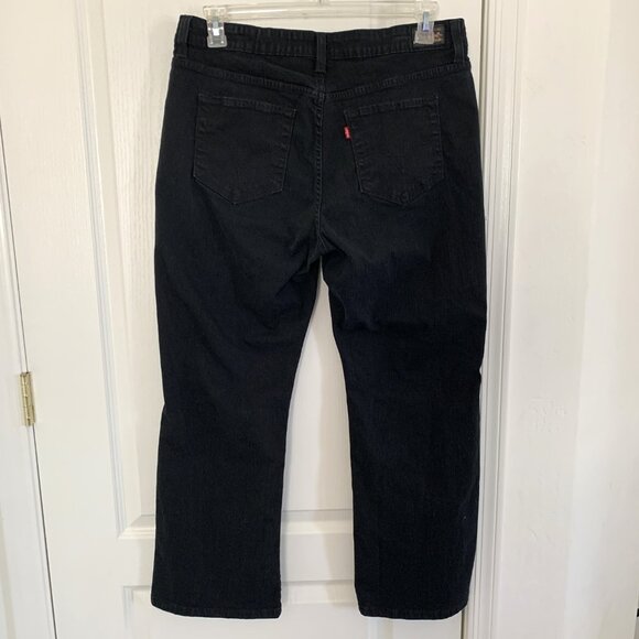 Levi’s 512 Perfectly Shaping Bootcut Jeans Mid Rise Denim Black Size 18 WS - Picture 3 of 9
